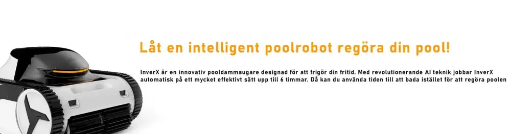 XWarrior InverX X60-poolrobot – hvid og sort, orange stribe
